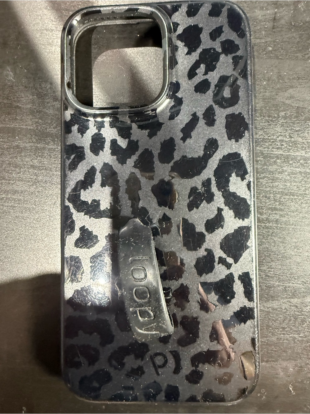 Loopy Case Black and Gray Leopard Print Phone Case